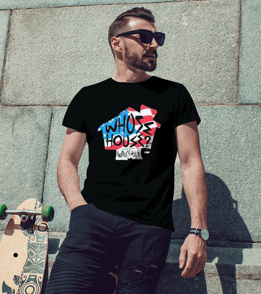 Swerve Strickland Whose House USA Stars And Stripes AEW T-Shirt