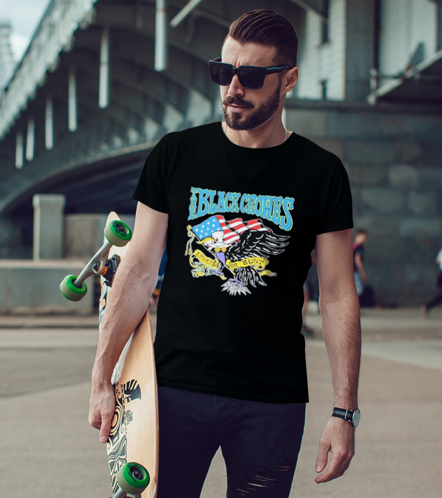 The Black Crowes Amorica Or Bust Eagle With American Flag Wings T-Shirt