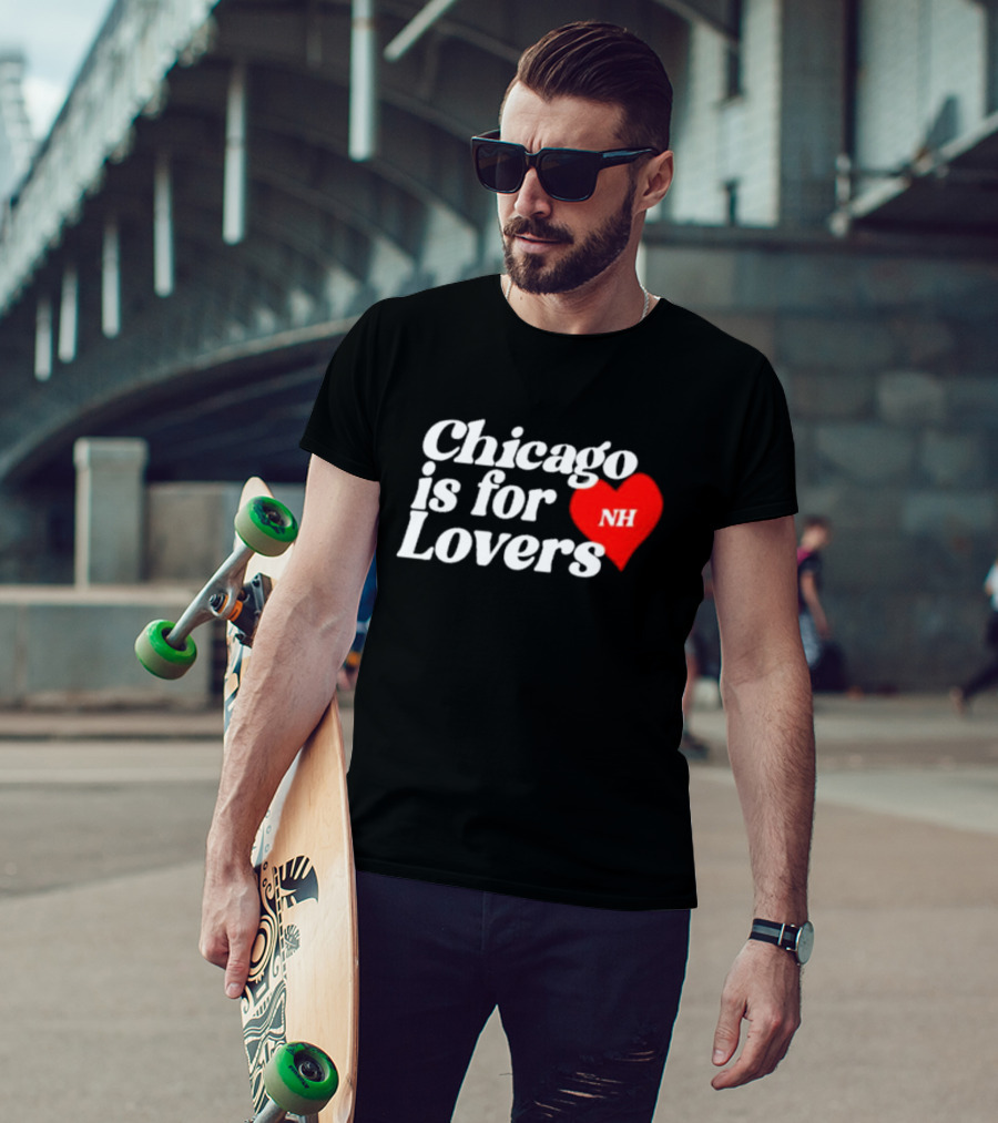 Chicago Is For Lovers NH Red Heart T-Shirt