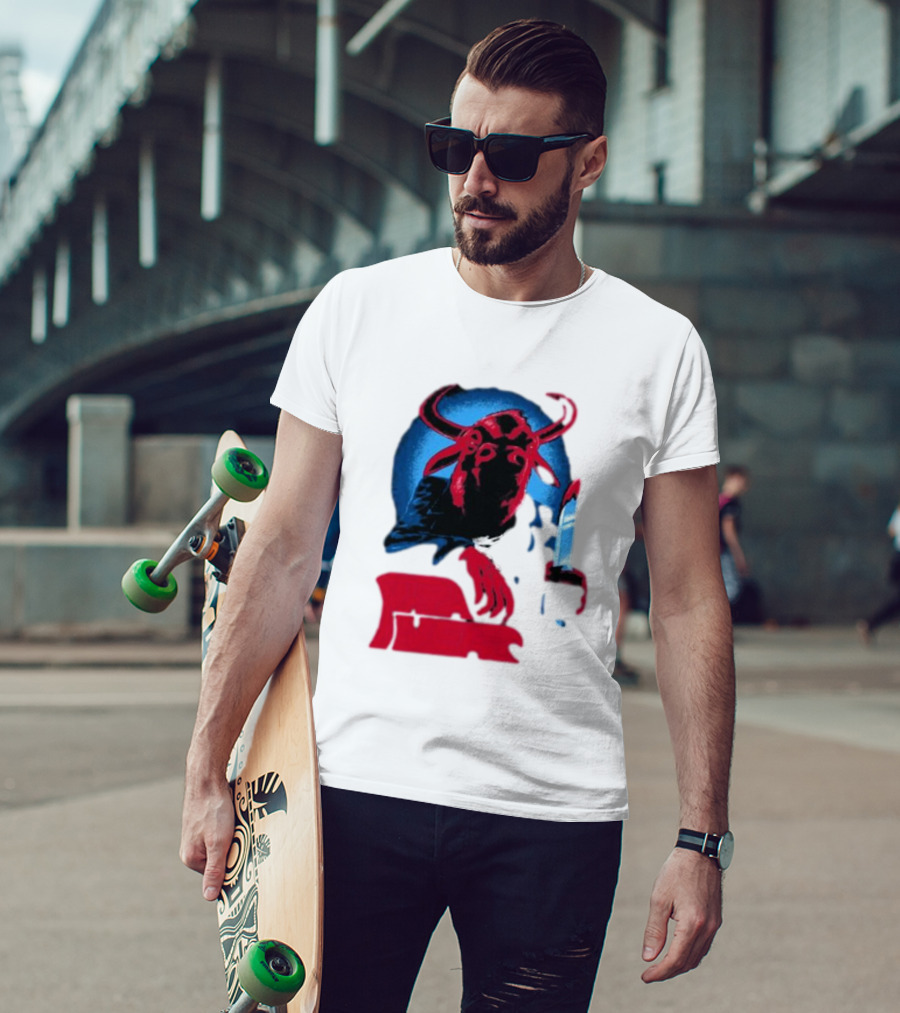 Papa Meat Cyber Bully Cow With Knife Dark Humor T-Shirt