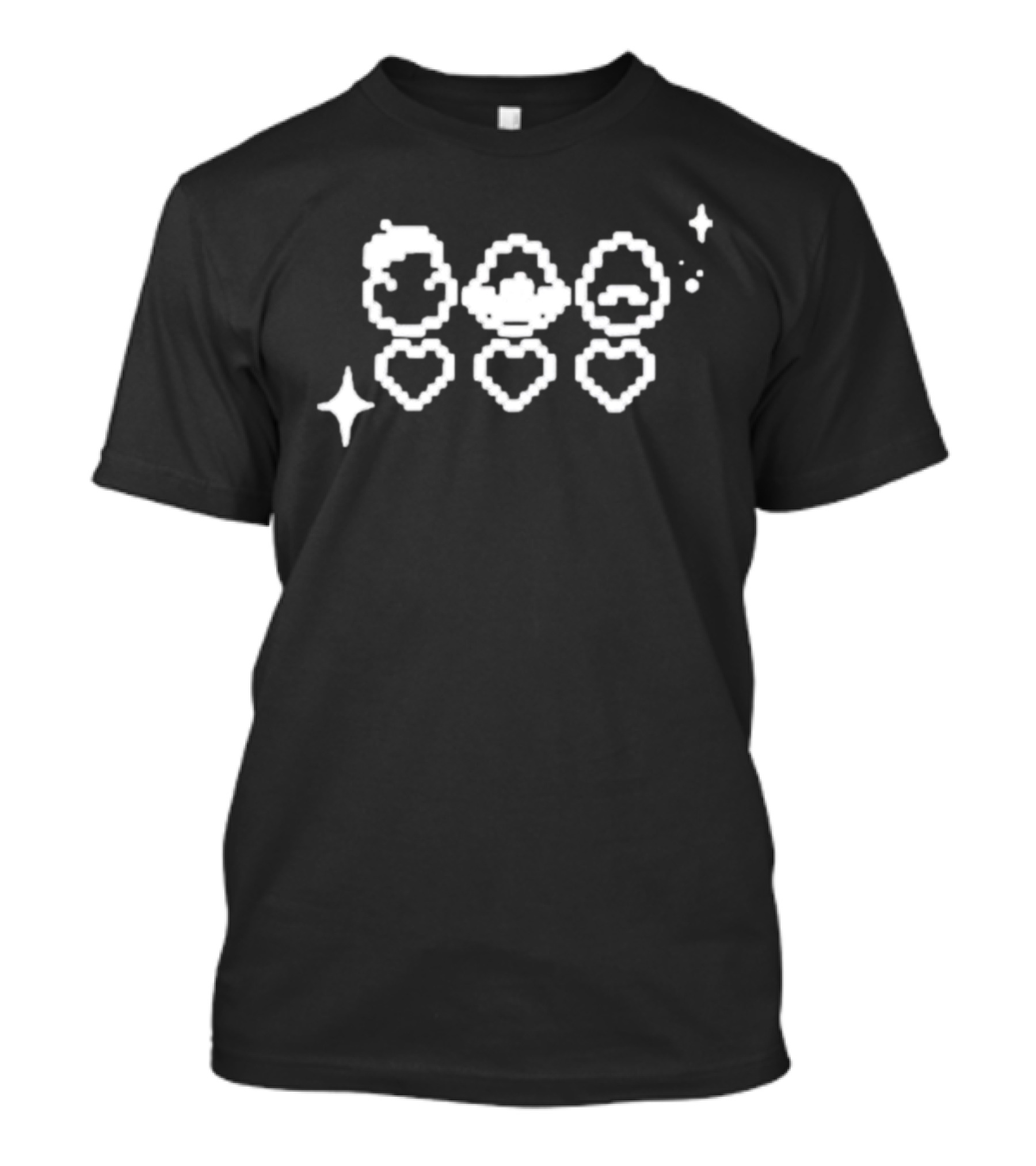Qsmp Store Qsmp Origina Egg Pixel Hearts Trio T-Shirt