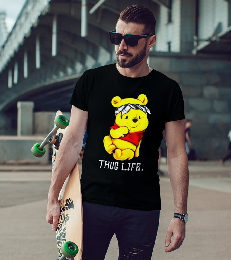 Rare Winnie The Pooh Thug Life Bandana T-Shirt