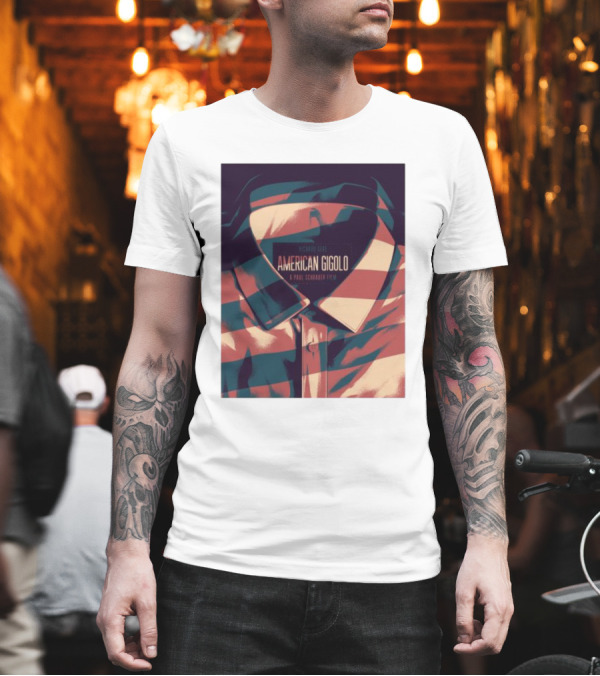 Richard Gere American Gigolo A Paul Schrader Film Classic Collar T-Shirt Richard Gere American Gigolo A Paul Schrader Film Classic Collar T-Shirt