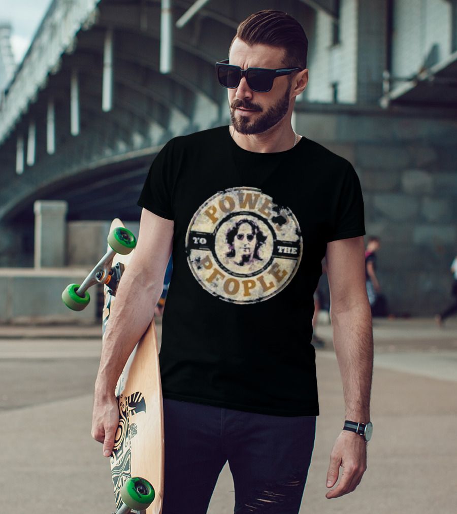 Power To The People Iconic Signature Vintage Style Round T-Shirt