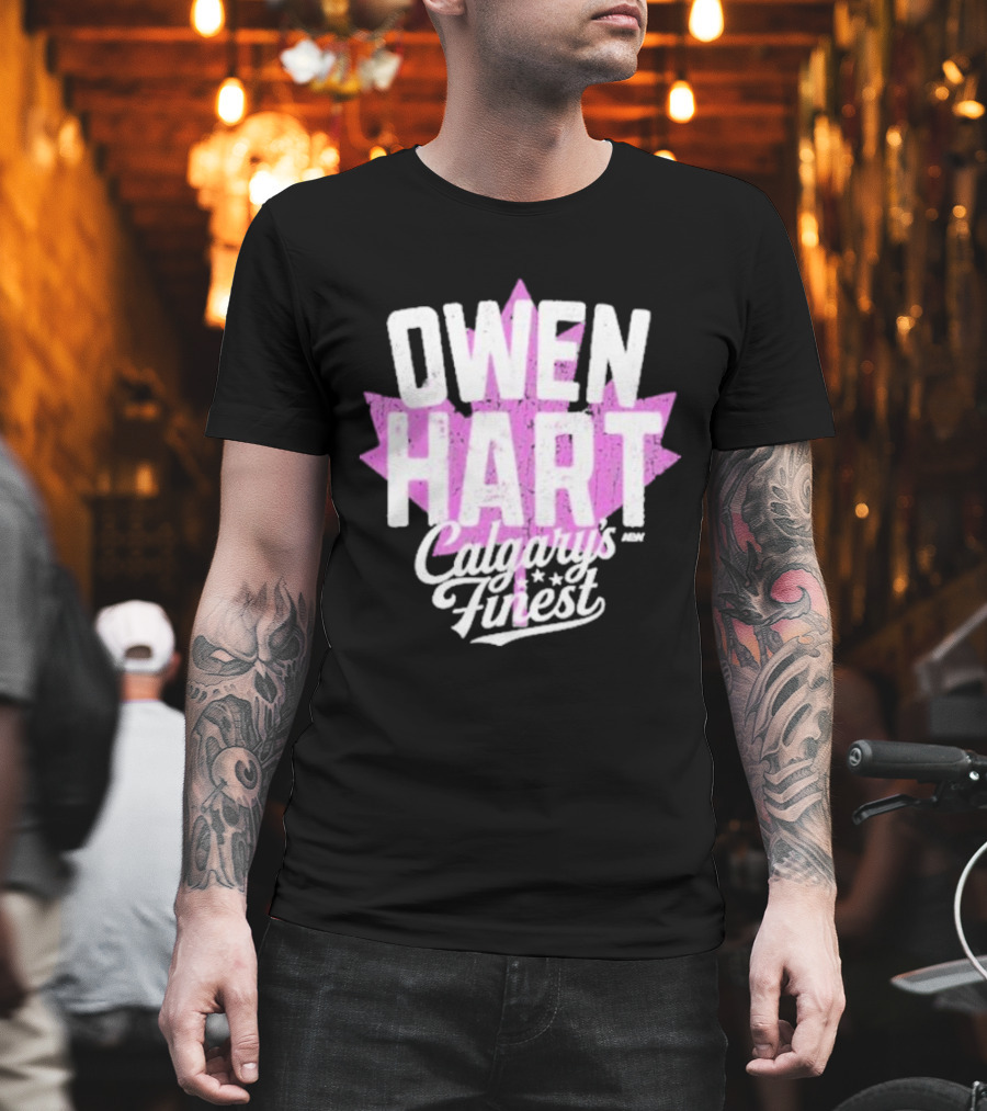 Owen Hart Calgary’s Finest Maple Leaf T-Shirt