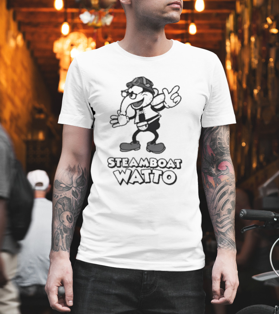 Steamboat Watto Cartoon Mashup Patrick Cotnoir T-Shirt