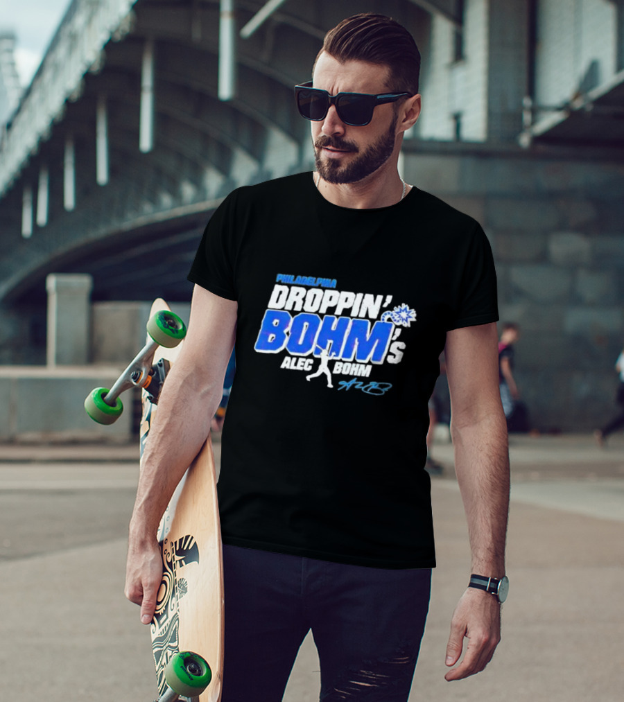 Philadelphia Droppin Bohm’s Alec Bohm Signature Baseball Text T-Shirt
