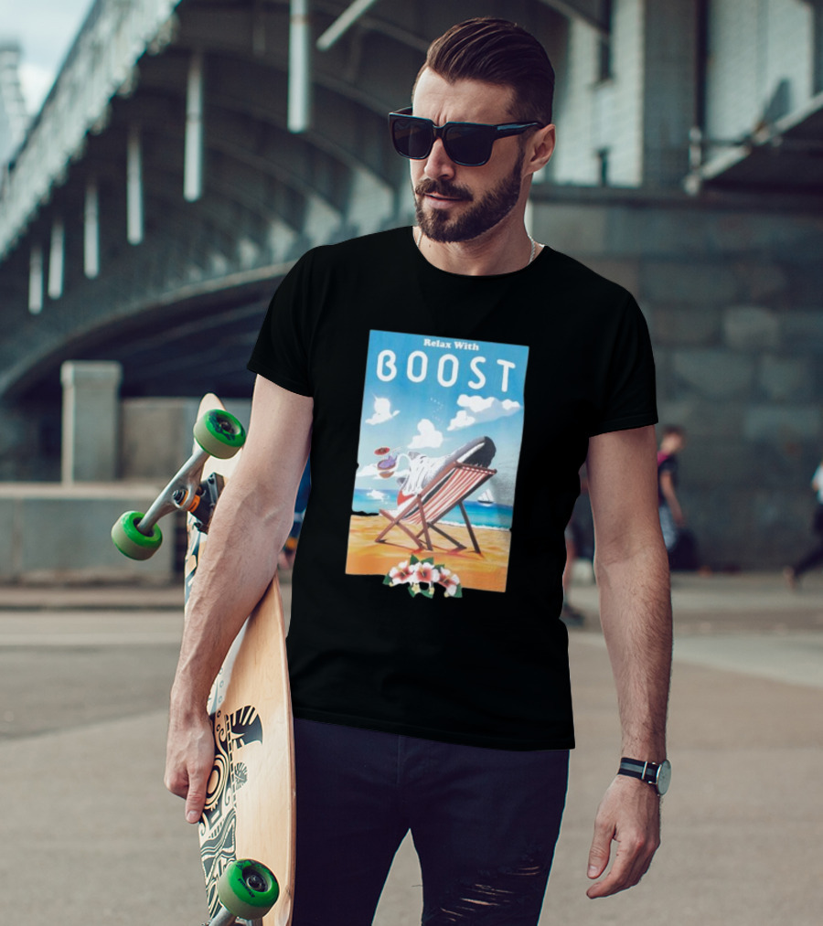 Relax With Boost Ultra Boost Beach Chair Scene T-Shirt