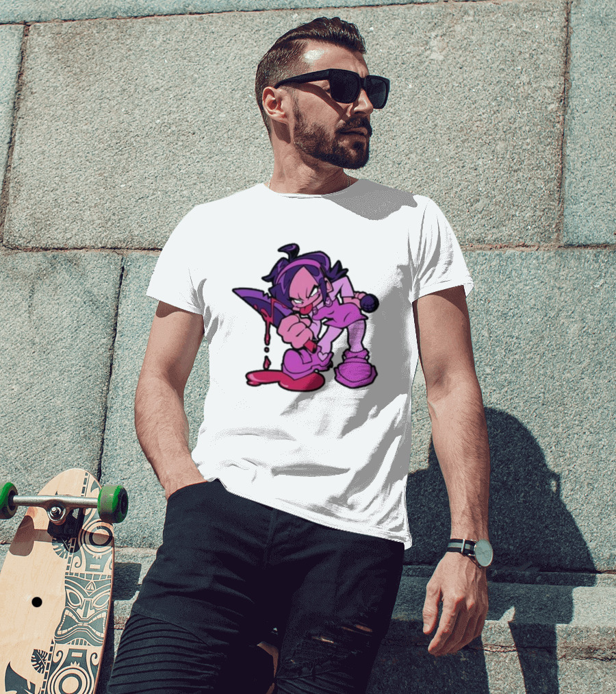 Friday Night Funkin' Nene Holding Microphone And Bloodied Knife T-Shirt