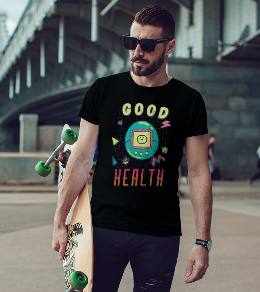 Good Health Tamagotchi Colorful Retro Bioworld T-Shirt