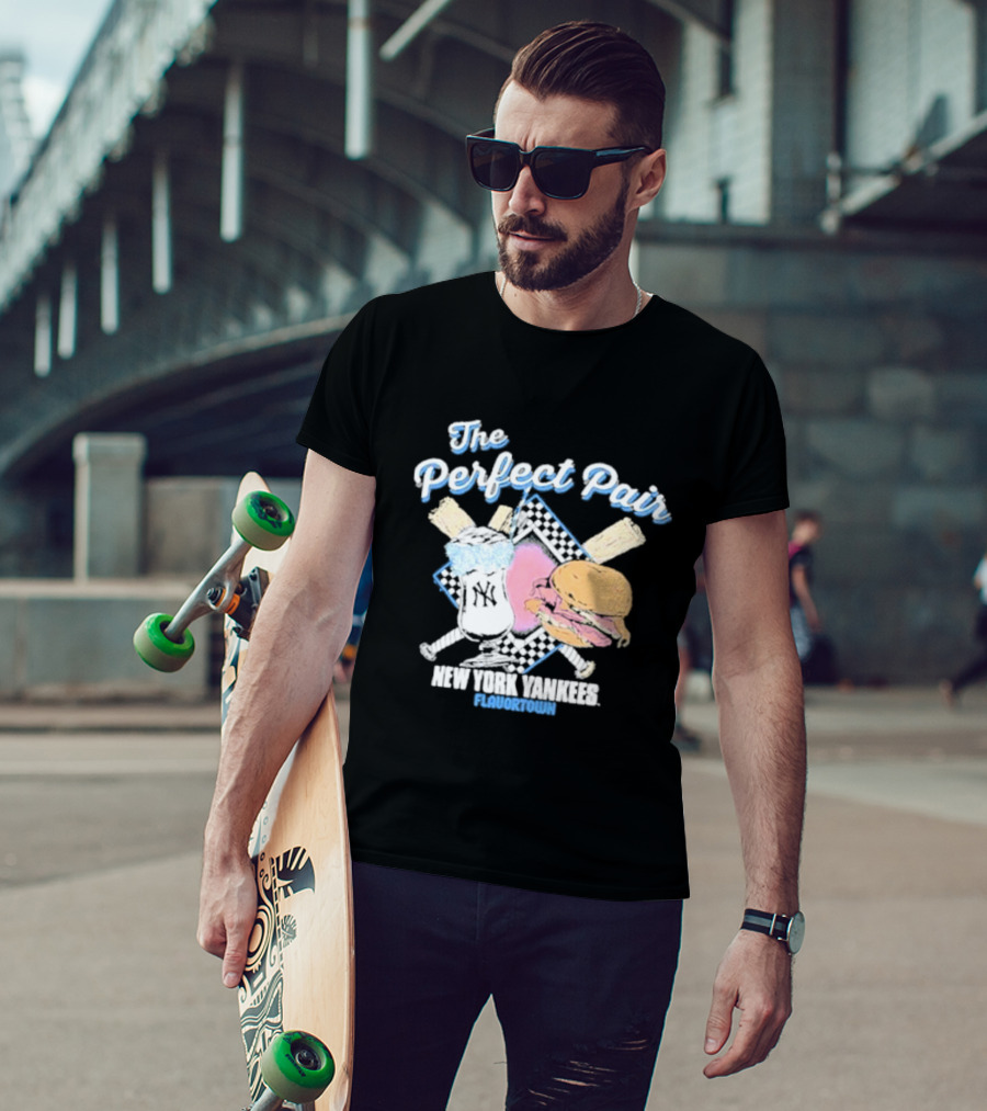 The Perfect Pair New York Yankees Flavortown Burger And Drink T-Shirt