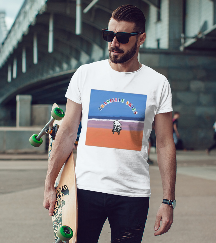 Brasilian Skies Snoopy Beach Scene T-Shirt