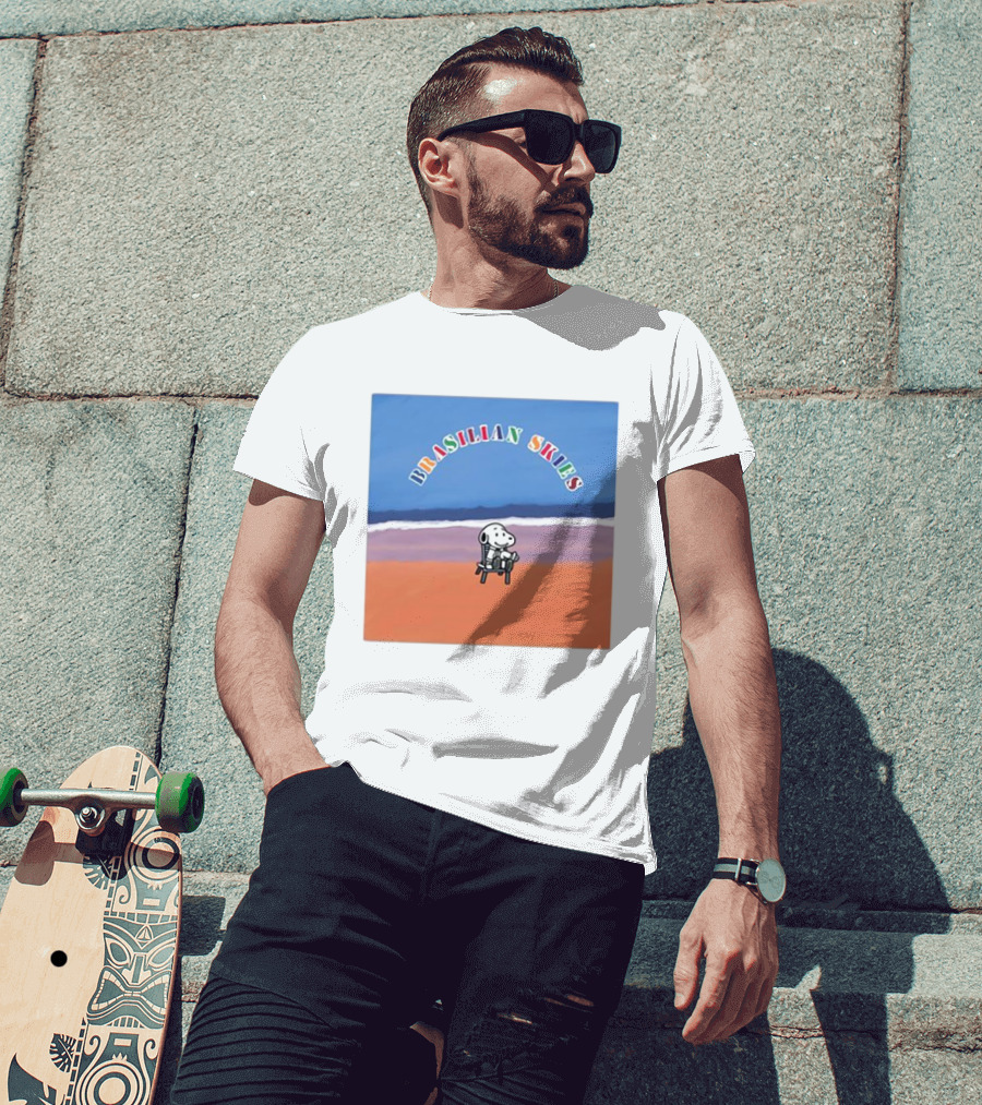 Brasilian Skies Snoopy Beach Scene T-Shirt