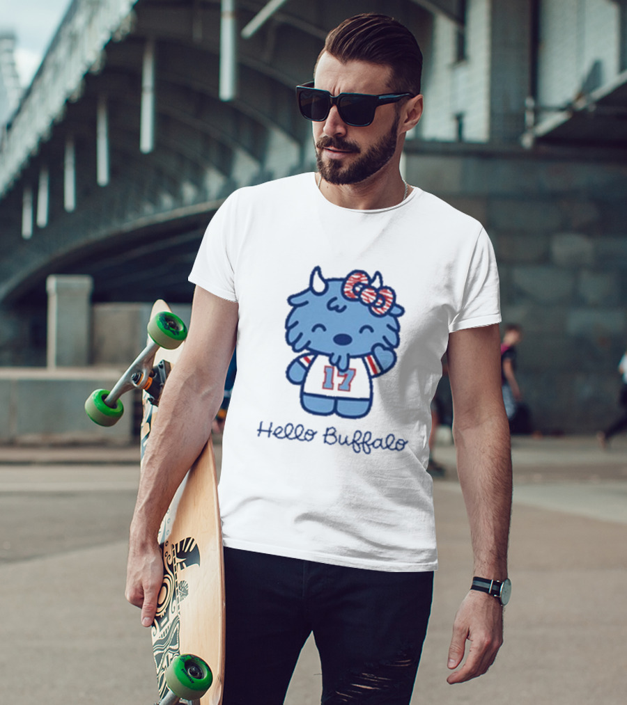 Hello Buffalo 17 Mascot Buffalo Bills T-Shirt