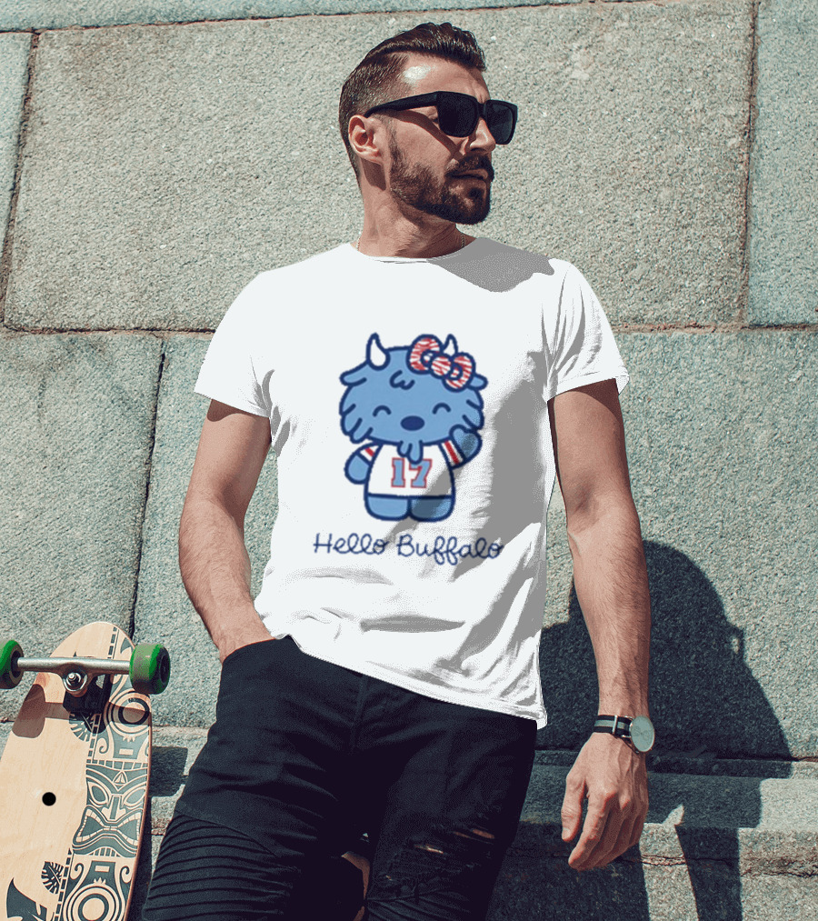 Hello Buffalo 17 Mascot Buffalo Bills T-Shirt