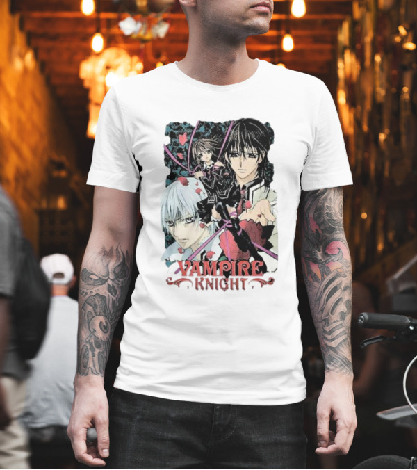 Vampire Knight Lovers Anime Characters Roses and Hearts T-Shirt Vampire Knight Lovers Anime Characters Roses and Hearts T-Shirt
