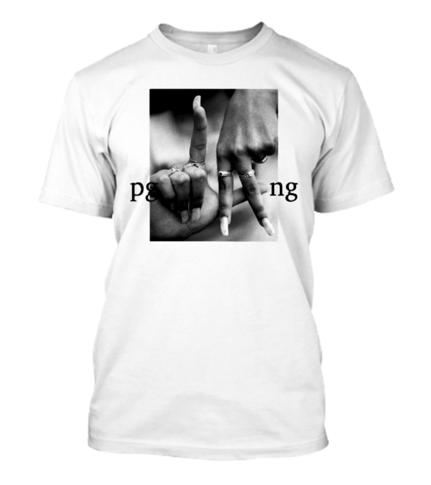 Savannah James PgLang Inspired Hand Sign Motif T-Shirt