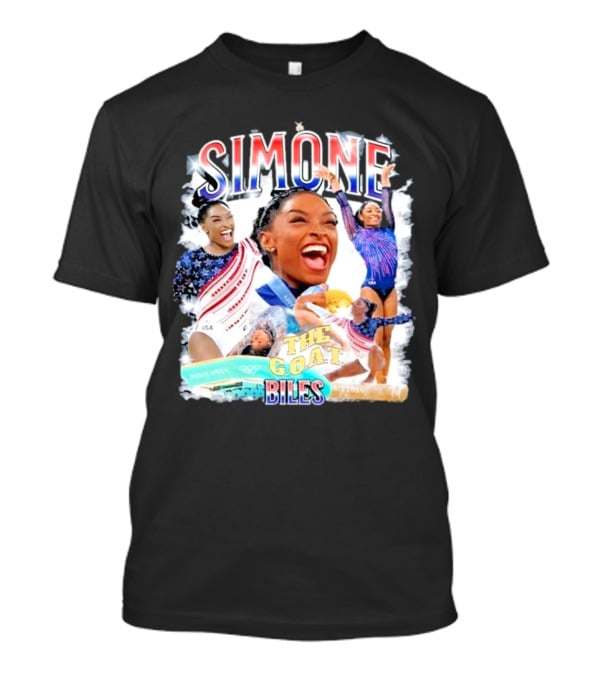 Simone Biles The GOAT Olympian USA Gymnastics Paris T-Shirt