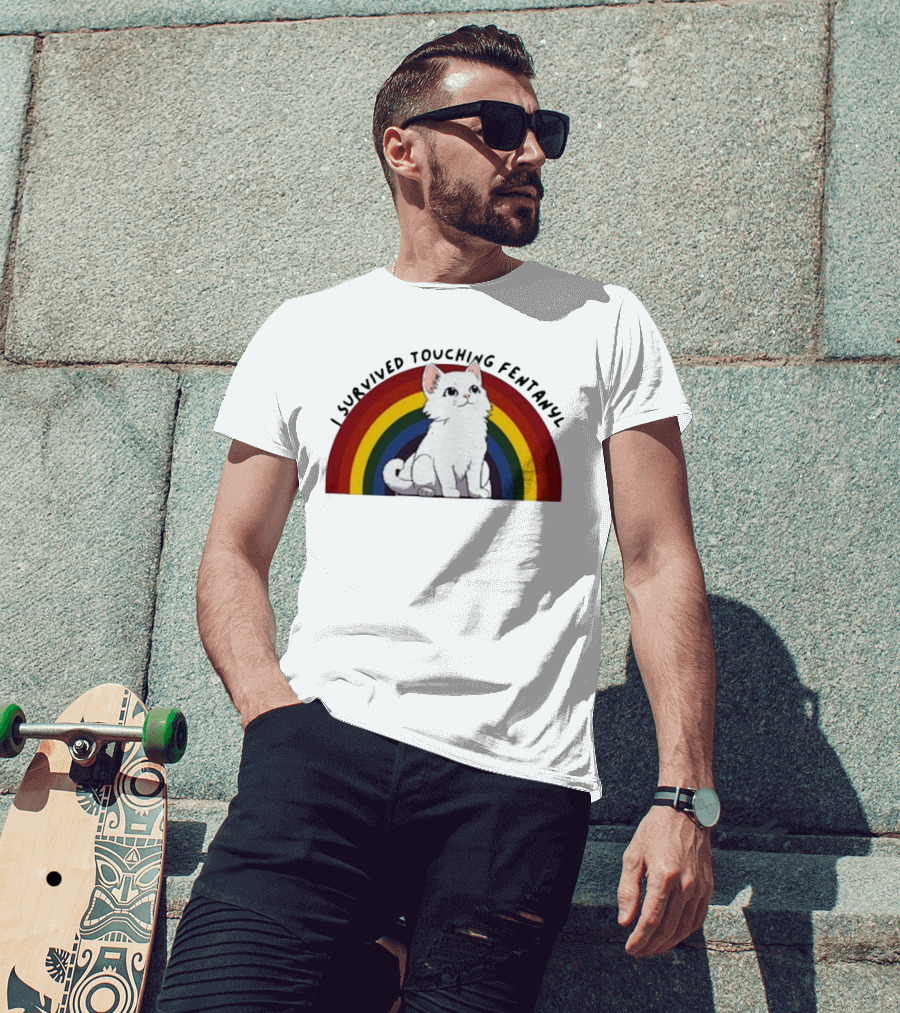 Naomi I Survived Touching Fentanyl Cat T-Shirt