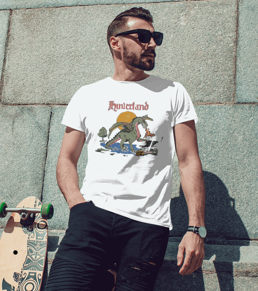 Hinterland Dragon With Orange Sun And Fire T-Shirt