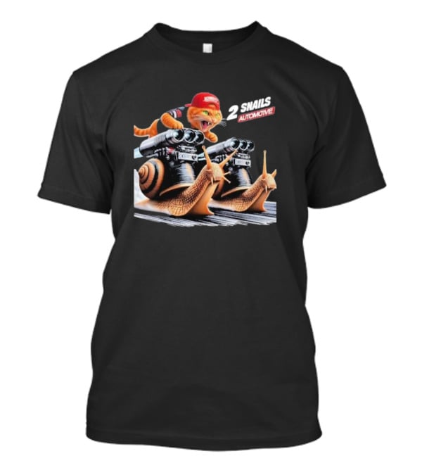 2 Snails Automotive Schmidty Tuning Racing Cat T-Shirt