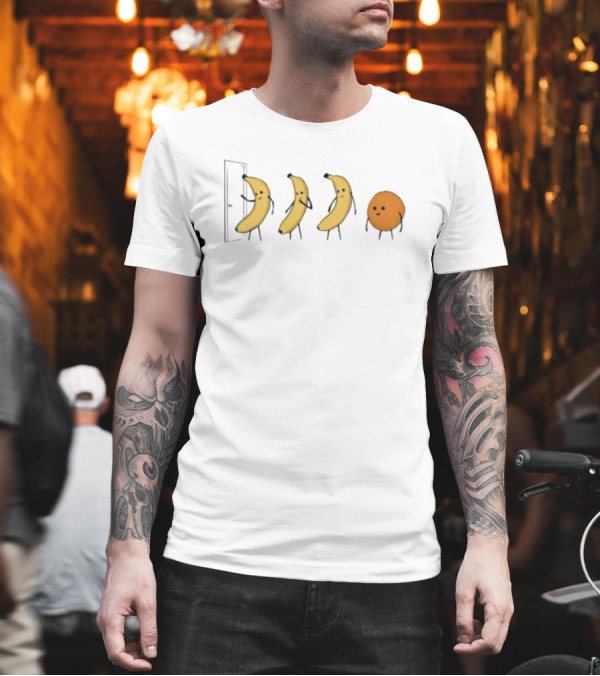 Knock Knock Bananas Orange Humor T-Shirt Knock Knock Bananas Orange Humor T-Shirt