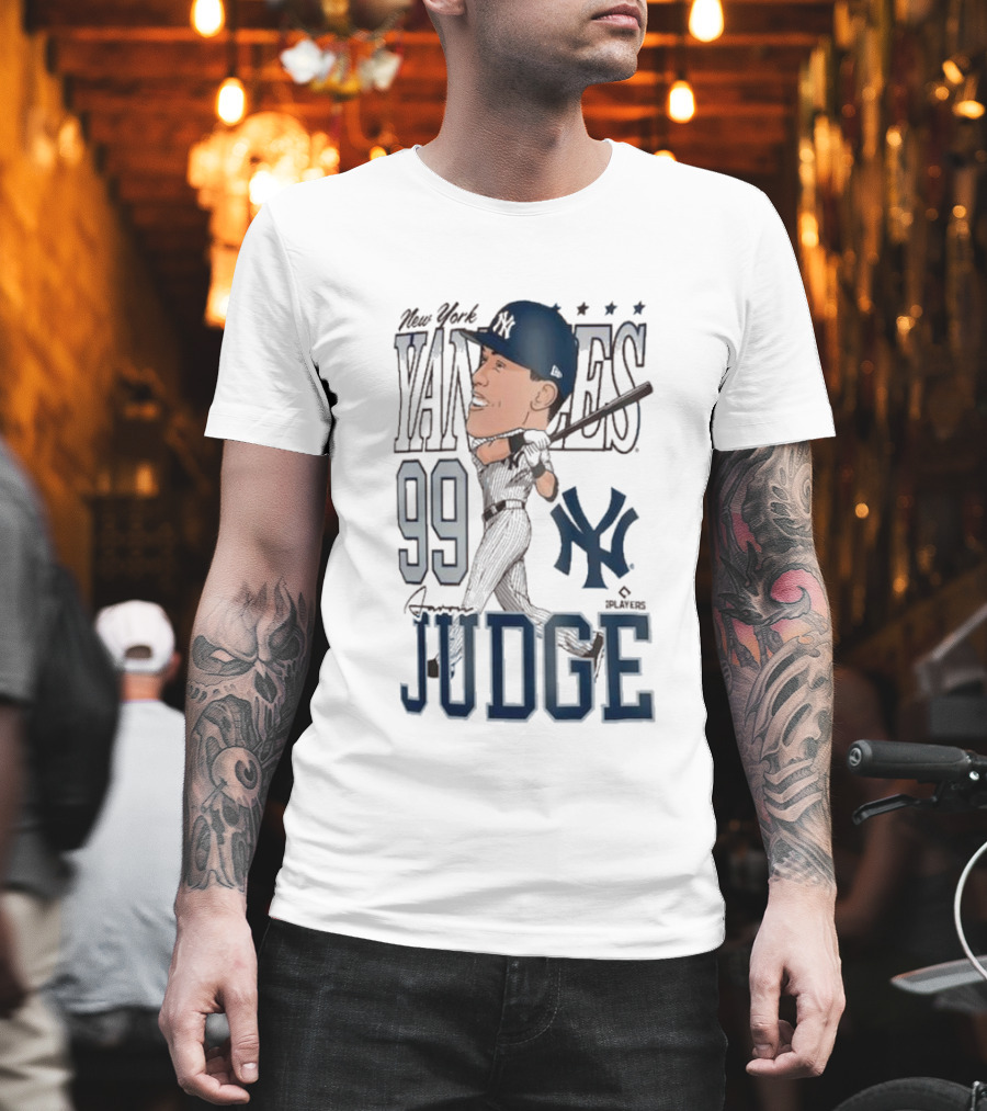 New York Yankees 99 Aaron Judge Caricature New Era T-Shirt