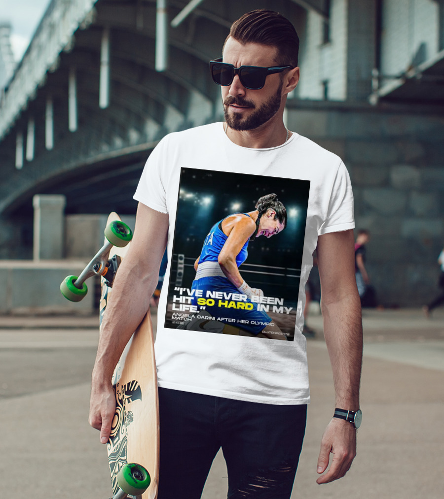 I’ve Never Been Hit So Hard In My Life Angela Carini Olympic Match Clutchpoints T-Shirt