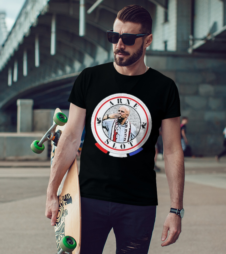 Arne Slot He’s Taken Over Power Iconic Circle Design With Soccer Fan T-Shirt