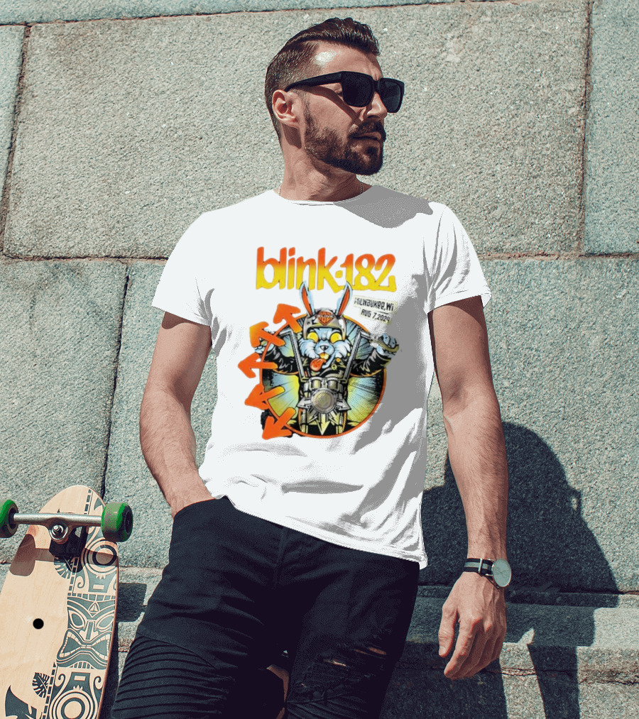 Blink-182 Concert Rabbit Milwaukee WI August 7 T-Shirt