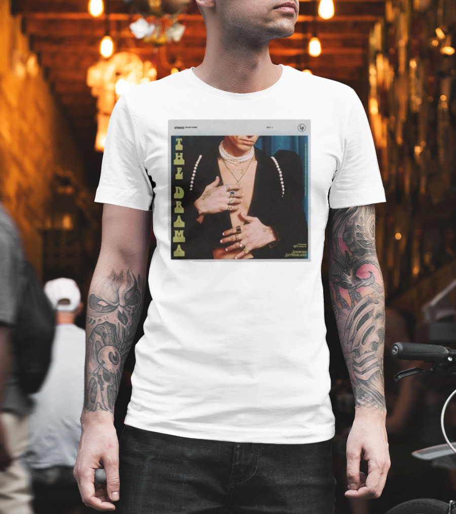 Spencer Sutherland The Drama LP Cover Tattooed Hands and Pearls T-Shirt
