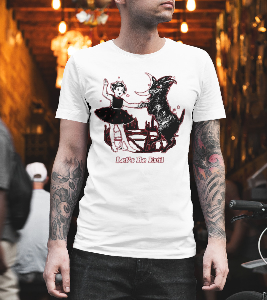 Teenhearts Let's Be Evil with Pentagram Dancing Girl and Goat T-Shirt