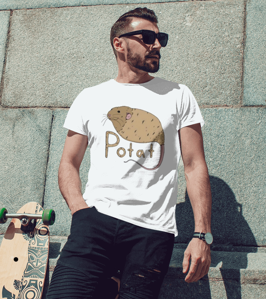 Grumpy Rat Potat Character Image T-Shirt