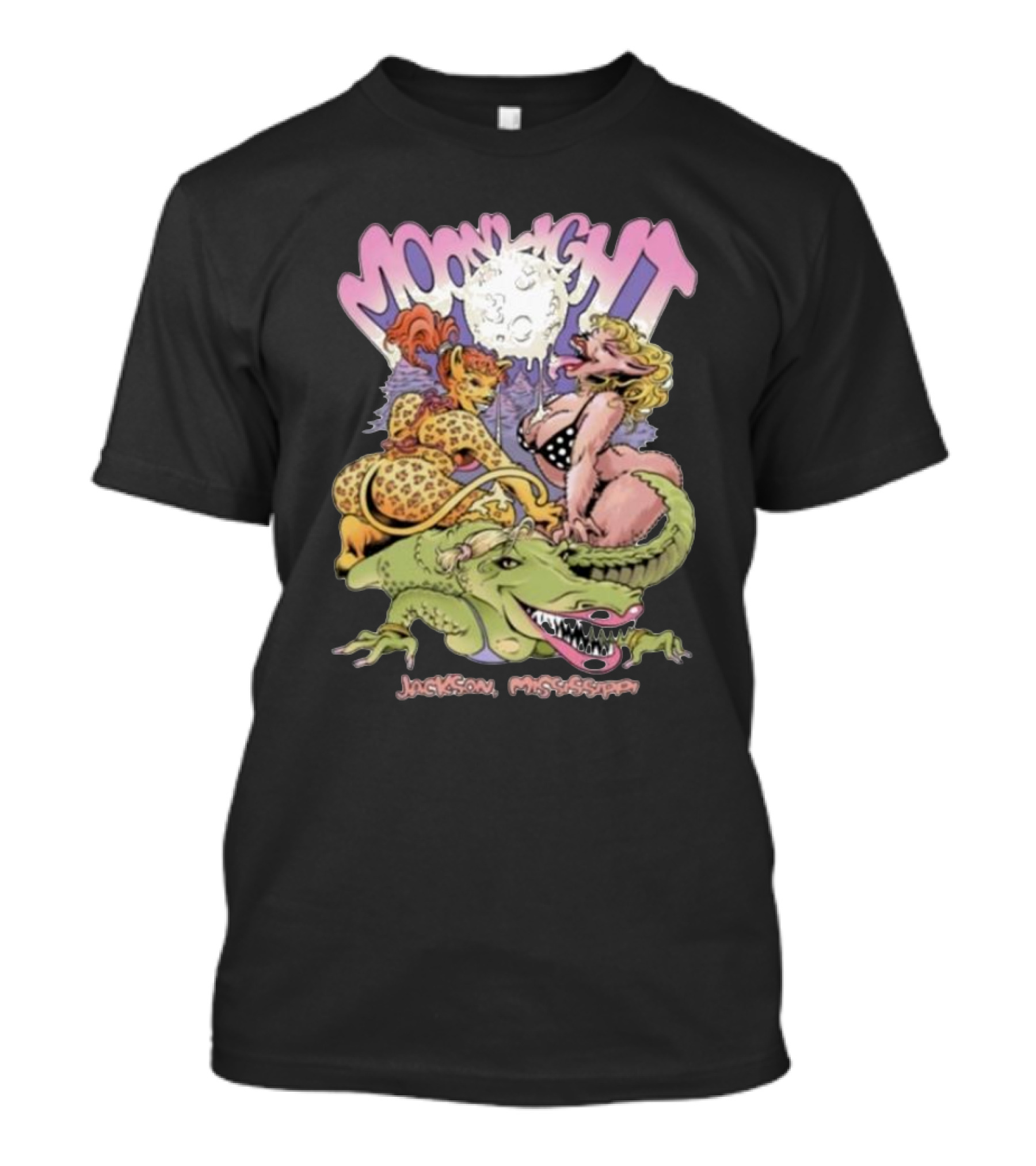 Moonlight Jackson Mississippi Eric Kostiuk Williams Reptile And Animal Party Scene T-Shirt