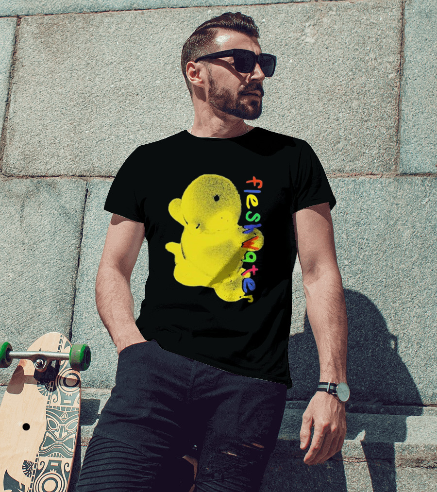 Fleshwater Colorful Text Yellow Ducky T-Shirt