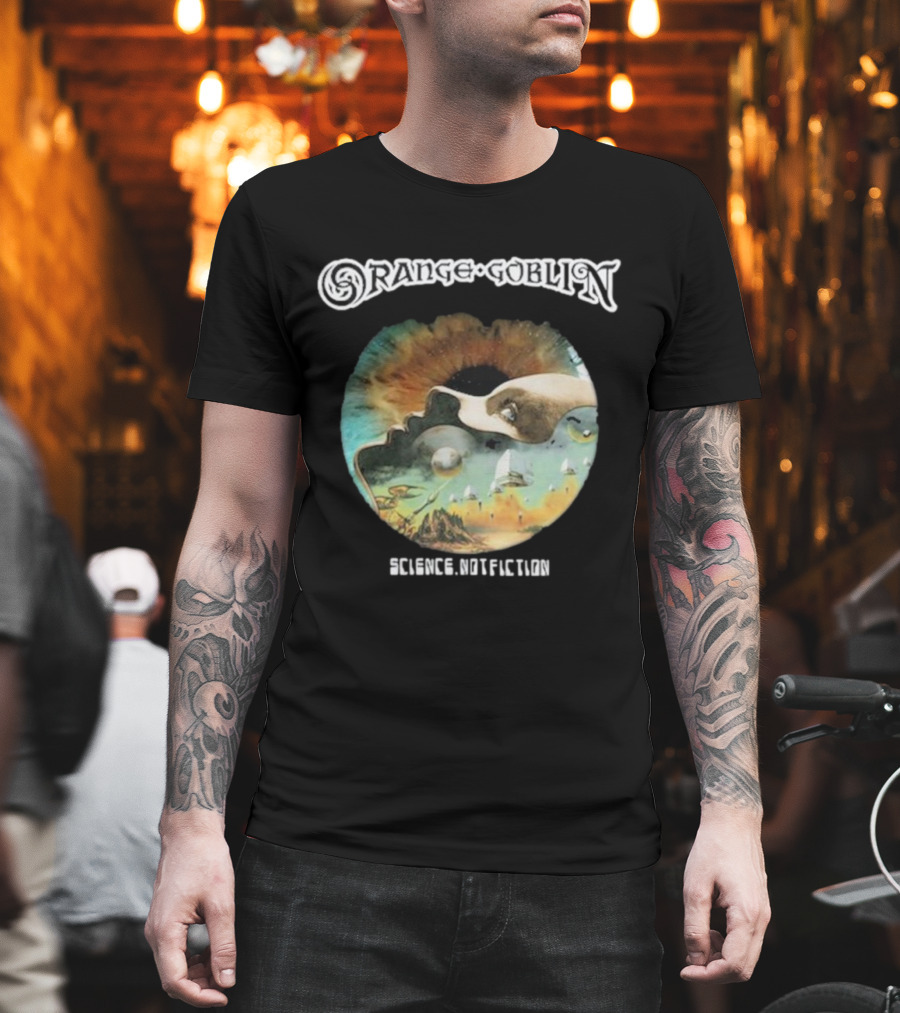 Orange Goblin Science Not Fiction Psychedelic Space Exploration T-Shirt