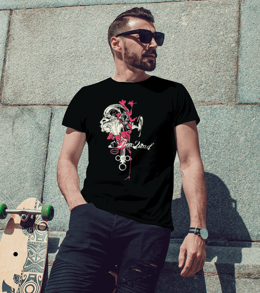 Purenoise Ben Quad Anatomy Circuit Roses Skull T-Shirt