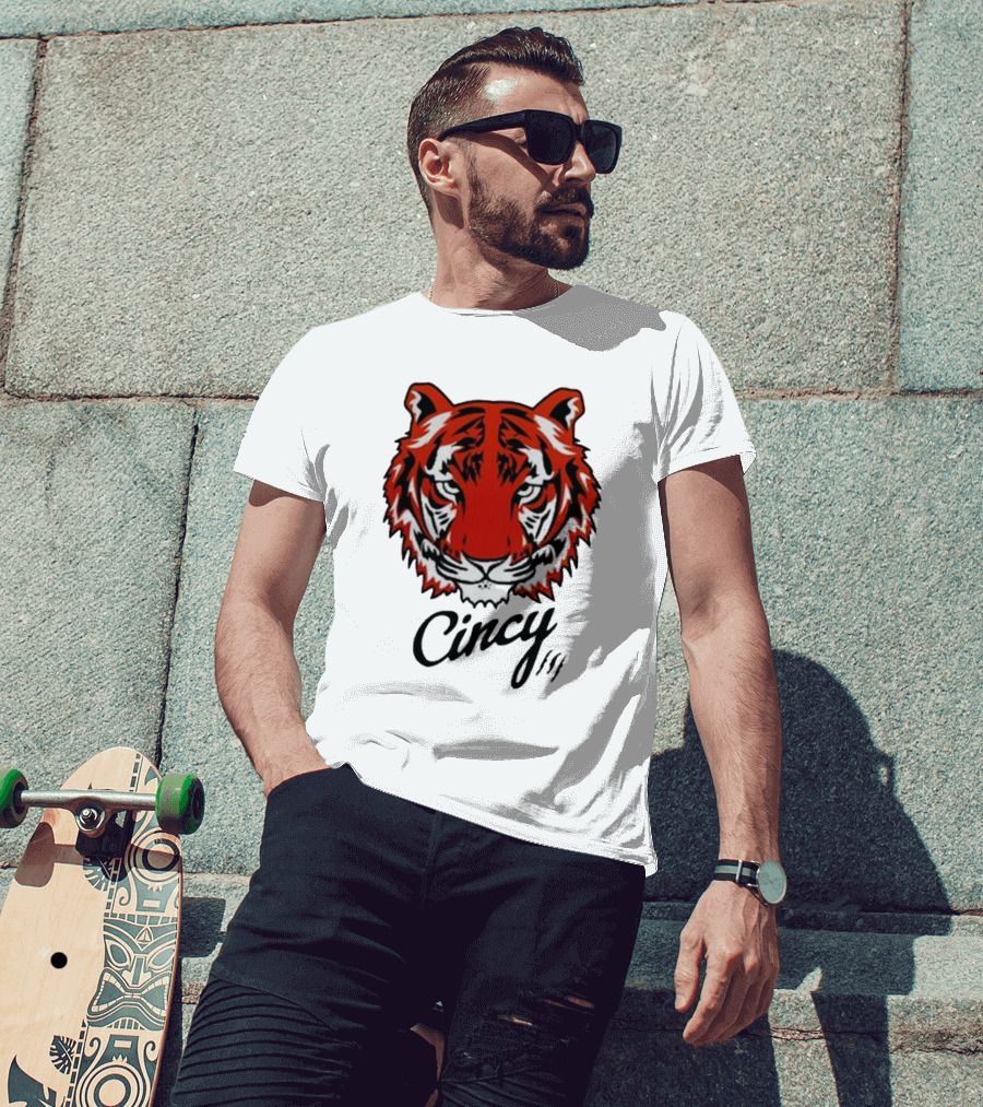 Cincinnati Bengals Cincy The Tiger Head T-Shirt