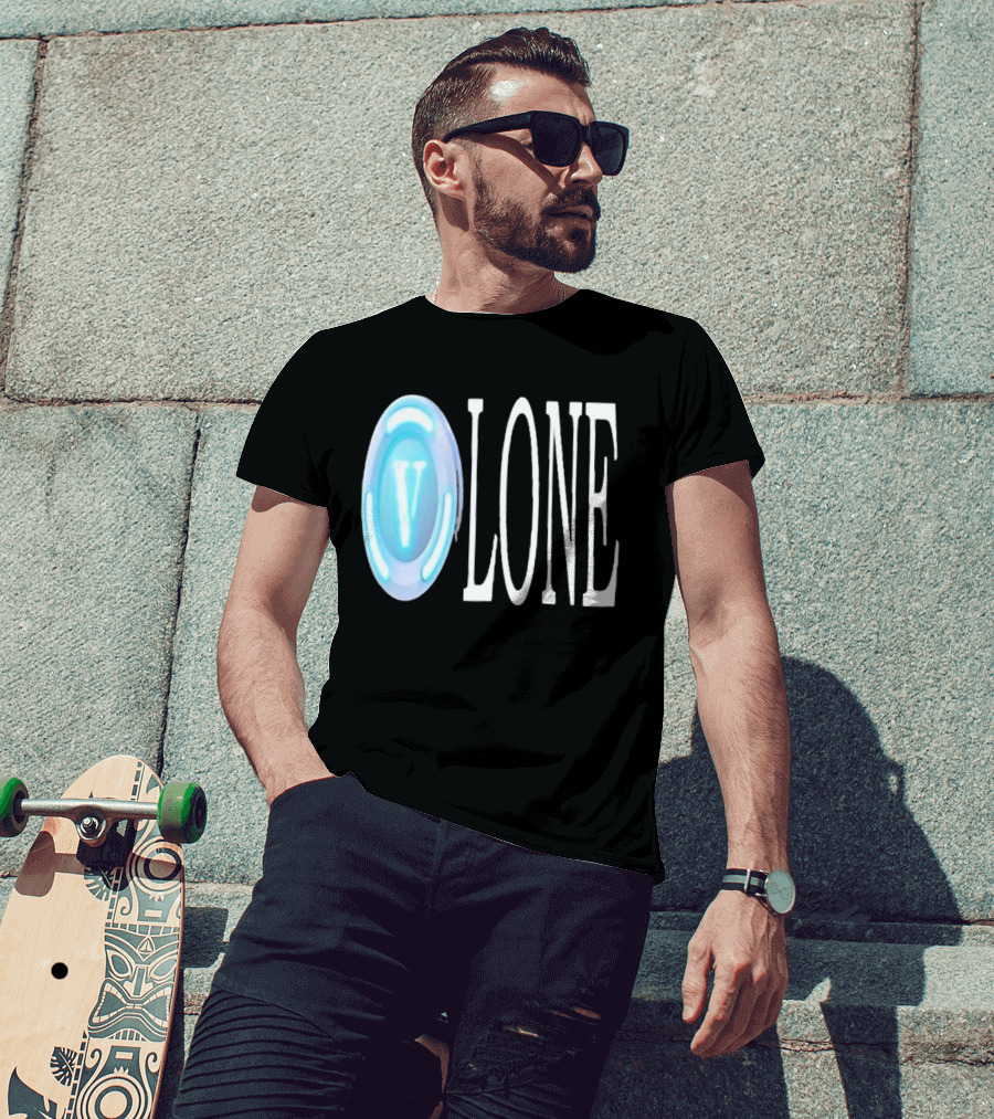 Bussinapparelco Vlone Vbuck Coin Icon And Text T-Shirt