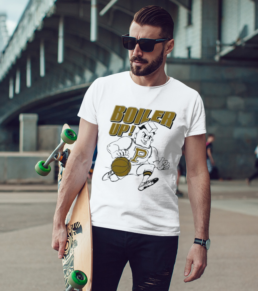 BOILER UP Basketball 70's Mascot P T-Shirt