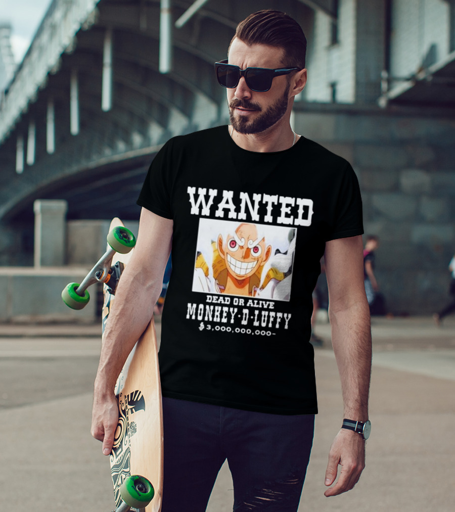 Wanted Dead Or Alive Monkey-D-Luffy $3,000,000,000 Funnyahhtees T-Shirt