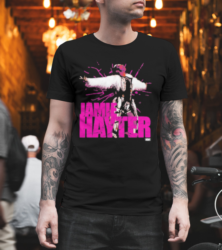 Jamie Hayter Wrestling Star Power Pose AEW Burst T-Shirt