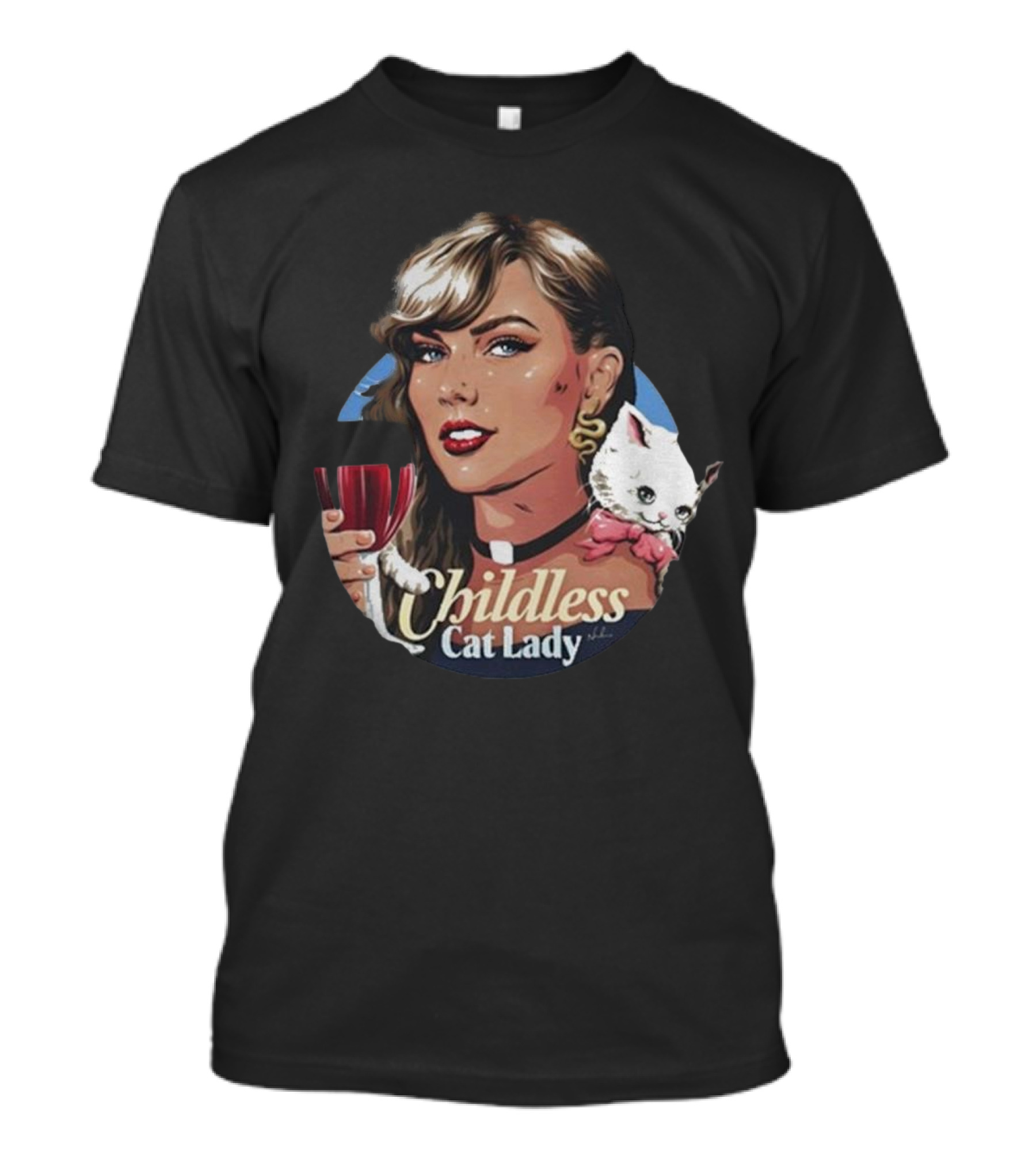 Jd Vance’s Worst Fear Childless Cat Lady Wine Glass T-Shirt