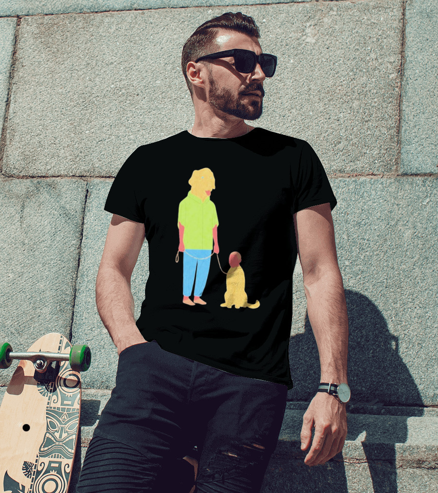 Dogswap Staselė Jakunskaitė Human Dog Head Swap T-Shirt