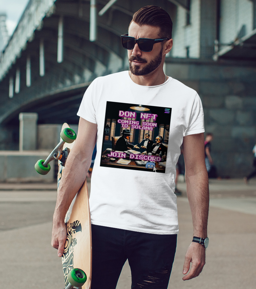 Don NFT Coming Soon To Solana Join Discord Pixel Art Gentlemen Meeting T-Shirt