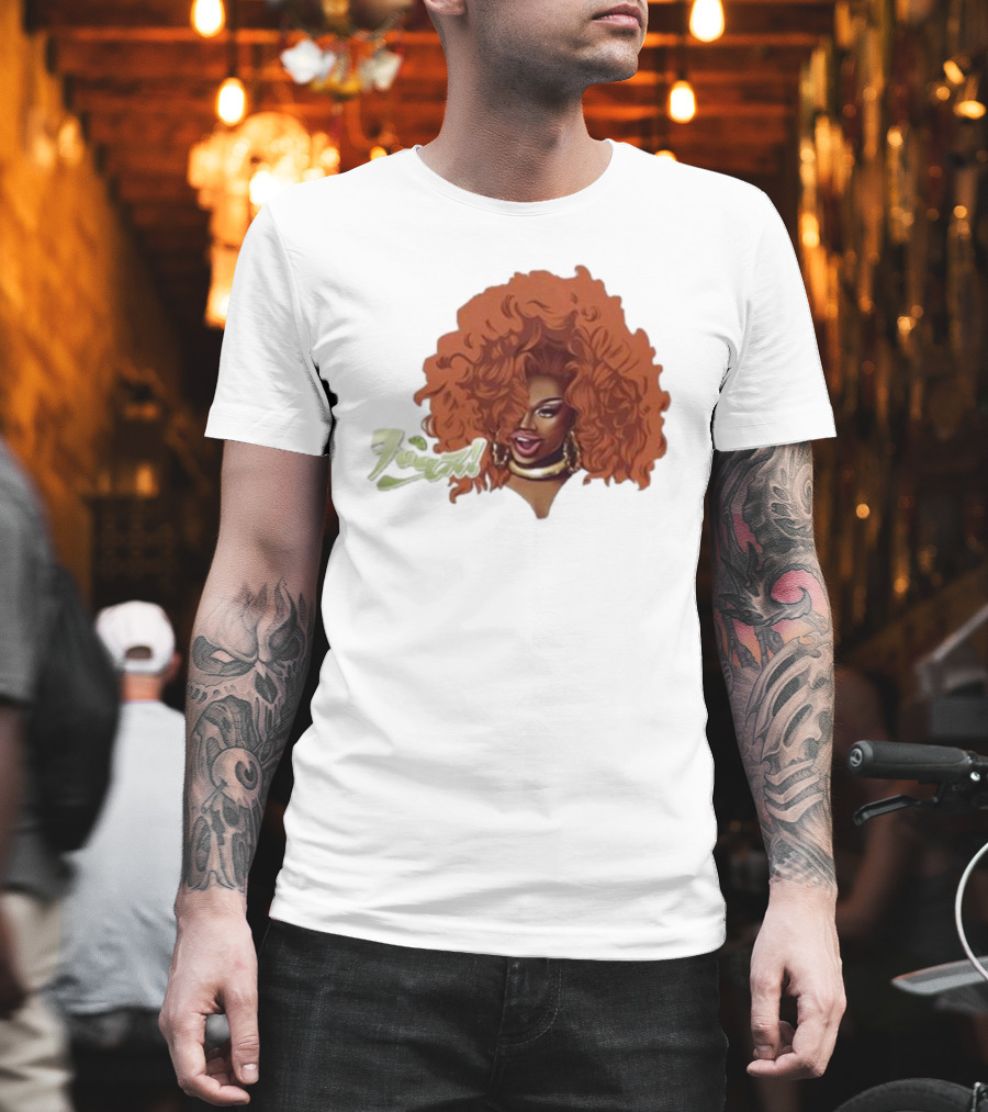 Drag Queen Sunami Foam Iconic Curly Hair T-Shirt