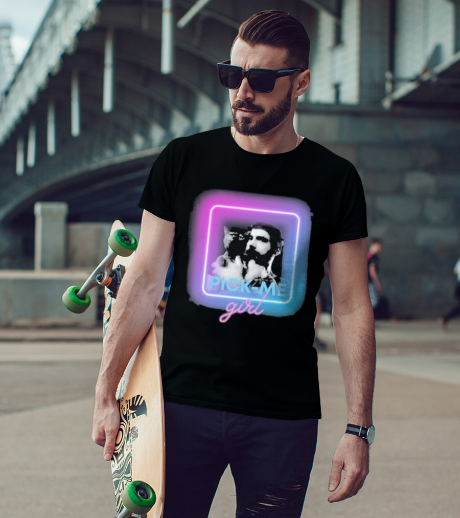 Pick Me Girl Neon Cat Square T-Shirt