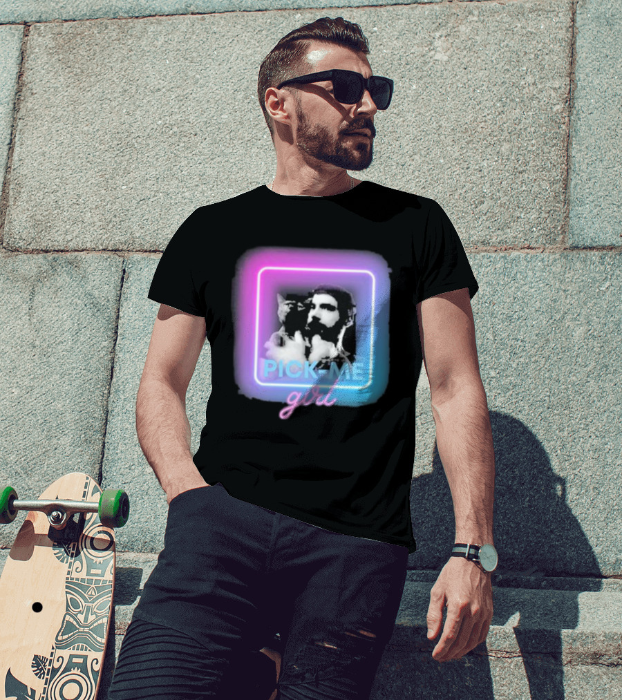 Pick Me Girl Neon Cat Square T-Shirt