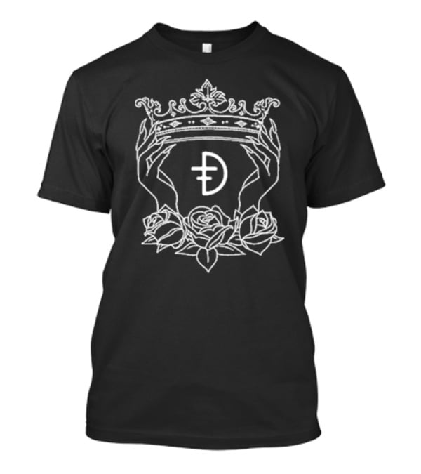 Drag Talk Rosy Crown Emblem With Ornate Floral And Hand Motif T-Shirt