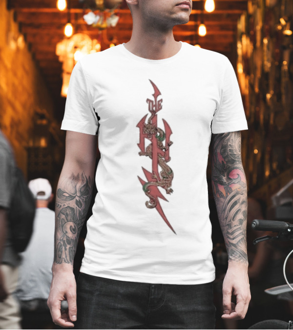 The Hu Dragon Emblem Red Lightning T-Shirt The Hu Dragon Emblem Red Lightning T-Shirt